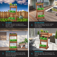 KESSER® Verticale Plantenbakken - Kweekbak - Plantenbak - Bruin