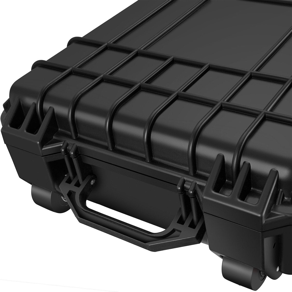 tectake® - Universele box koffer lang - Camerakoffer - Draagbaar (3 handgrepen) - Incl. schuimstof, 2 wielen en knipsluitingen - Harde schaal - 113,5 x 41 x 16 cm - Trolley