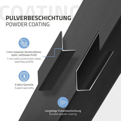 Tafelpoten - Metaal - 60x72 cm - Zwart - ML-Design •