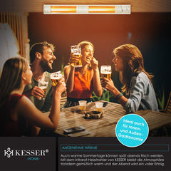 Infrarood Verwarming - Terrasverwarmer - Elektrische Heater - Grijs - KESSER®