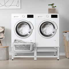 Wasmachine verhoger - Tot 150kg - 124x55x37 cm - Wit - ML-Design