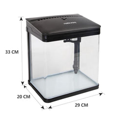 Aquarium Kit - 29x20x33 cm - 14L - Zwart - Nobleza