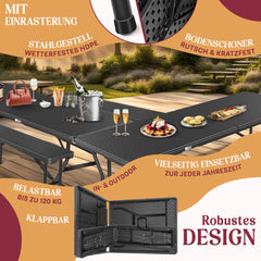 KESSER® Biertafel - Picknicktafel - Opvouwbaar - Zwart
