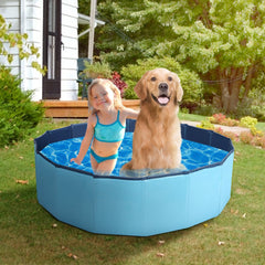 Nobleza Opvouwbare hondenzwembad - 120x30 cm - Inhoud 339L - Zwembad voor dieren - Honden zwembad - Honden bad - Hondenzwembad opvouwbaar -Blauw
