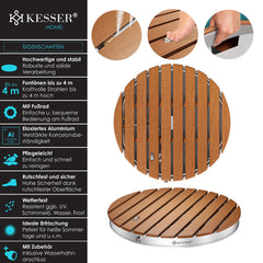 KESSER® Tuindouche met voetpedaal - Buitendouche - Ø70cm - Rond - Bruin