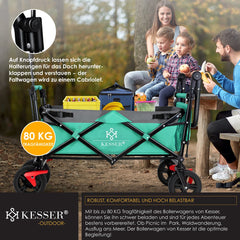 KESSER® Bolderkar - Opvouwbaar - Bolderwagen - Mintgroen