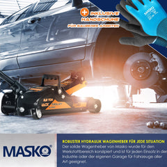 MASKO Hydraulische Autokrik - Garagekrik - 2.5 Ton - Oranje