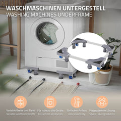 Wasmachine verhoger - Wasmachine opbouwmeubel - Grijs - ML-Design