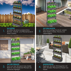 KESSER® Verticale Plantenbakken - Kweekbak - Plantenbak - Antraciet