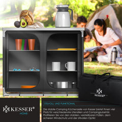 KESSER® Campingkeuken Opvouwbaar - Kampeerkeuken - Antraciet