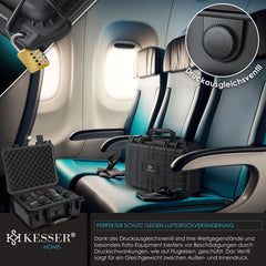 KESSER® Camera Koffer - Cameratas - Schuimrubber - M - Zwart •