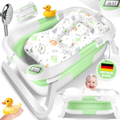 KIDIZ® Babybadje Opvouwbaar met Thermometer - 0-12 Maanden - Groen