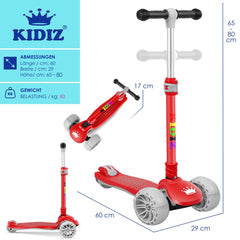 Kinderstep - Verstelbaar - Vouwbaar - Rood - KIDIZ®