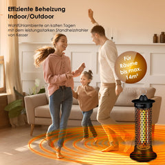 Infrarood Verwarming - Terrasverwarmer - Elektrische Heater - Zwart - KESSER®