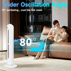 Aigostar Aircooler - Luchtkoeler - Ventilator - Torenventilator - Wit •