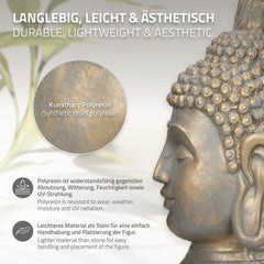 Boeddha beeld - Binnen & Buiten - Boeddha beeldje - Bruin - ECD Germany