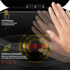 Prullenbak met sensor - Afvalbak - Vuilnisbak - 40 Liter - Zwart - KESSER®