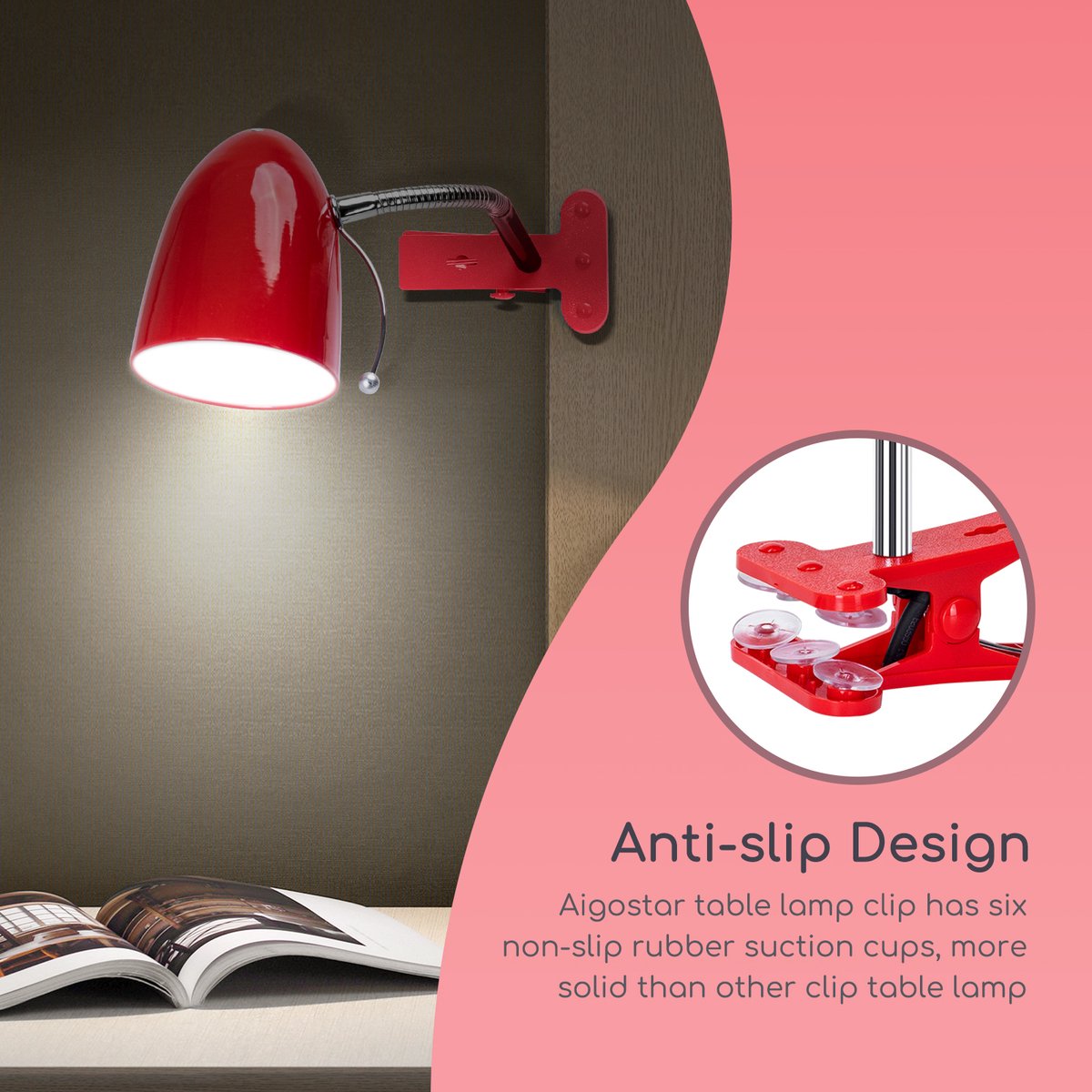 Tafellamp - Bureaulamp - Leeslamp - Blauw - Aigostar