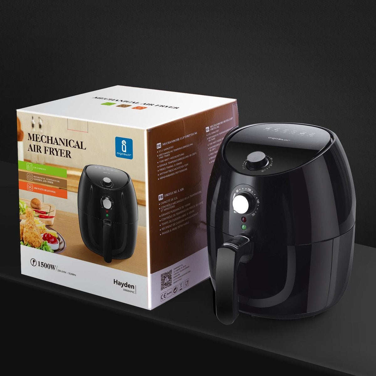 Aigostar Airfryer - Heteluchtfriteuse - 3,5L - 1500W - Zwart