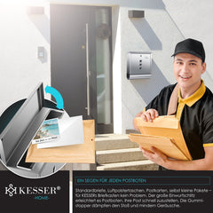 KESSER® RVS Brievenbus  - Wandbrievenbus - Softclose-deksel - Zilver