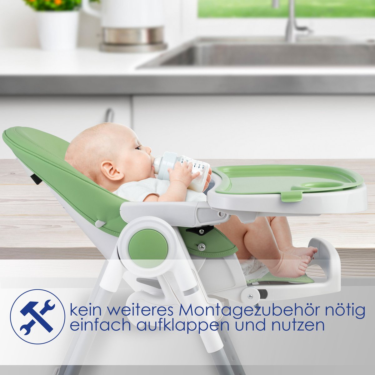 KIDIZ® 3in1 kinderstoel - Babystoel - Verstelbaar - Groen