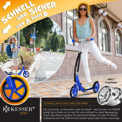 KESSER® Kinderstep - Opvouwbaar - Verstelbaar - Blauw •