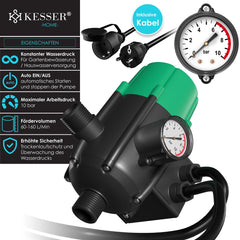KESSER® Elektronische Drukschakelaar - Waterpomp Dompelpomp - Groen