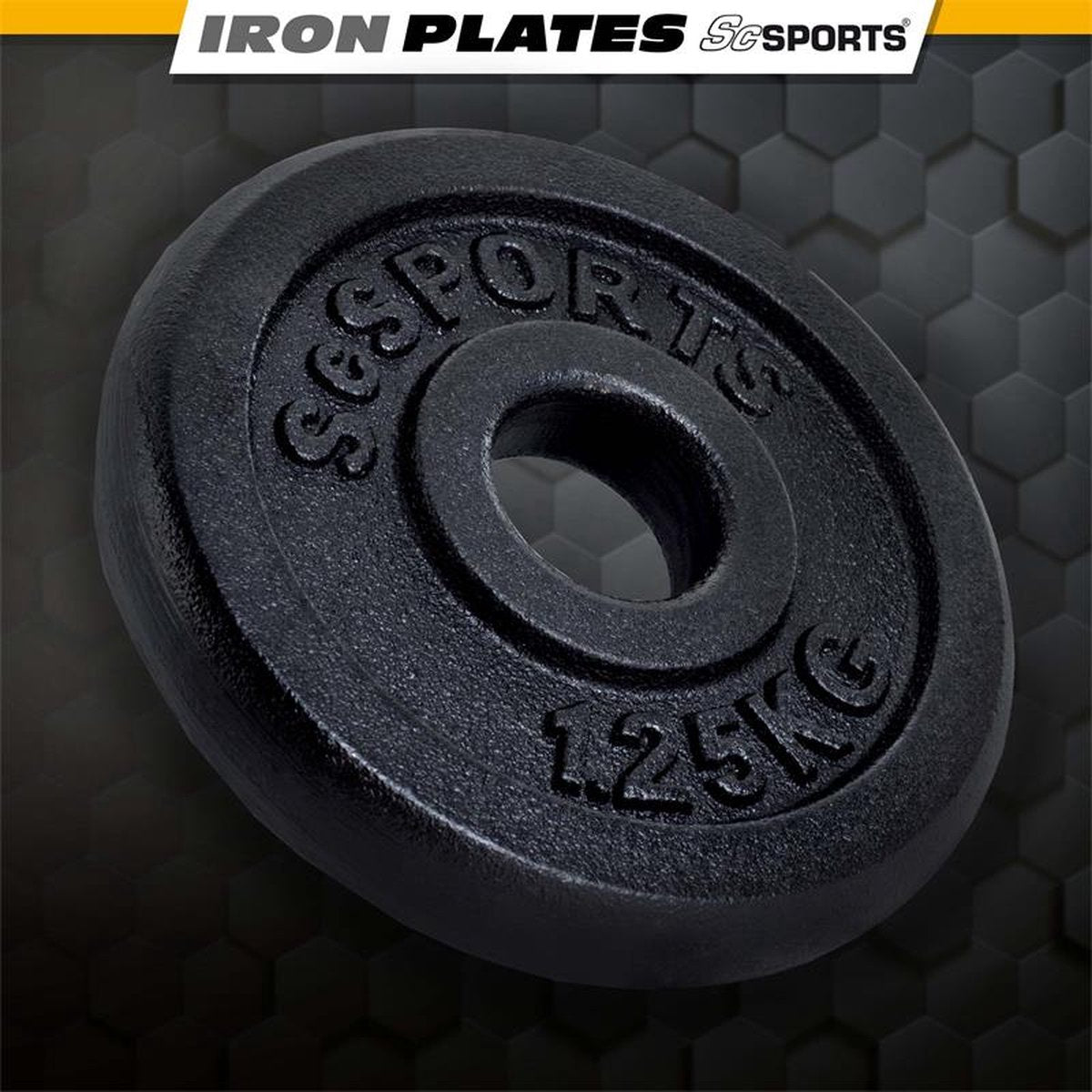 Halterschijven - Halter gewichten - 30 mm - Gietijzer - 4x1,25 kg - ScSPORTS®