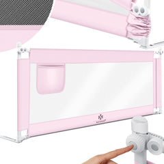 KESSER® bedhekje - Bedhek Kinderbedhek voor kinderen Baby bedhek Valbeveiligingsbed voor Bed & boxspring - 180cm, Roze