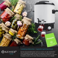 KESSER® Inmaakketel - 27L - Elektrische Ketel - 1800W - Dispenser - Wit