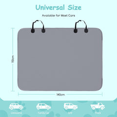Hondendeken auto achterbank - hondenmat - 140x110 cm - Grijs - Nobleza