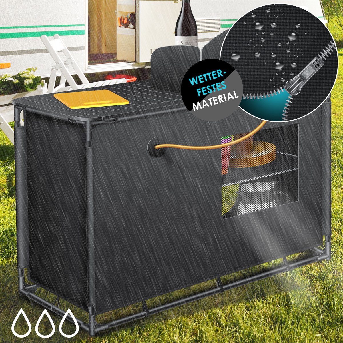 KESSER® Campingkeuken Opvouwbaar - Campingkast inclusief Opbergtas - Kampeerkeuken Kampeerkast