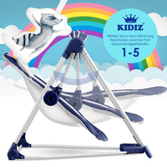 Wipstoel - Babyschommel - Baby Swing -  max 9kg - Blauw - KIDIZ®