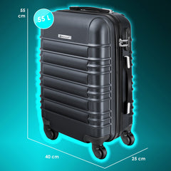 KESSER® Reiskoffer - 55L - Handbagage - ABS - Antraciet