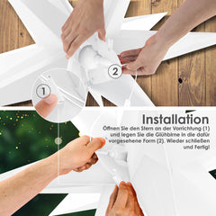 LED Kerst Ster 60 cm - 3D LED Verlichting - Warm Wit - KESSER®