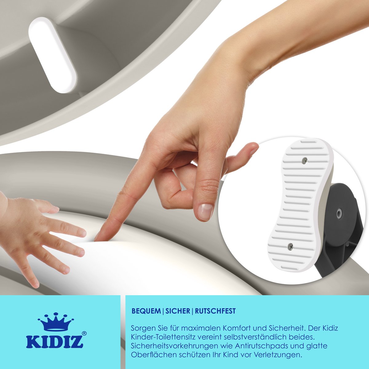 KIDIZ® WC Verkleiner - Potje Peuter - Toilettrainer - Grijs