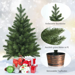 COSTWAY Hoge Mini Tafel Kerstboom - Groen - 60cm
