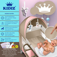 KIDIZ® 3in1 Babybedje - Campingbedje - Ledikant  - Beige/Roze