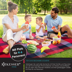 KESSER® Picknickkleed - Waterdicht - 200x200 cm - Wasbaar - Rood