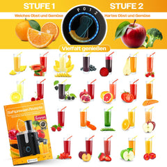 KESSER® Sapcentrifuge - Juicer voor Groenten & Frui - 1100W - Zwart