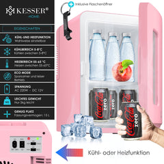 KESSER® Mini Koelkast - 15 Liter - Koelbox - Roze