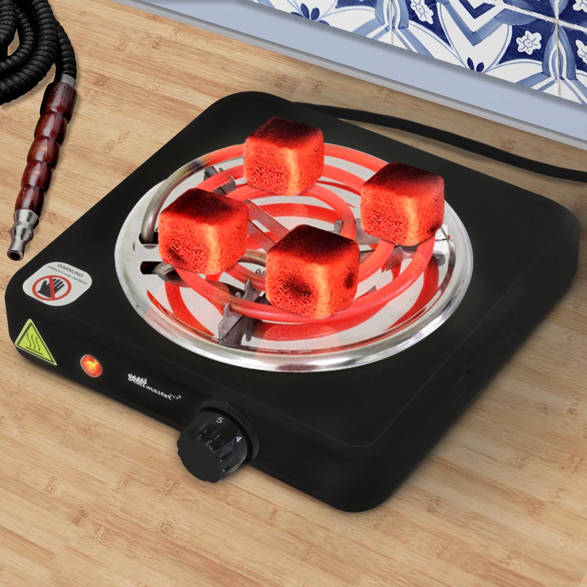 Elektrische Kolenbrander - 1000W - Zwart - Broil-Master