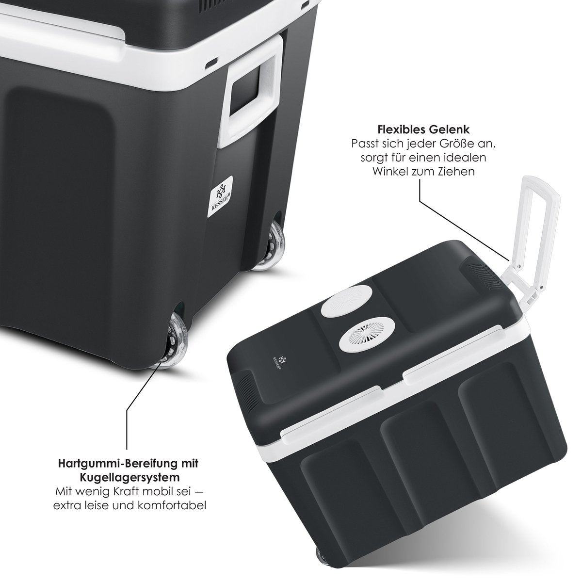 KESSER® Thermo-Elektrische Koelbox – 40L – 12V/230V – Antraciet
