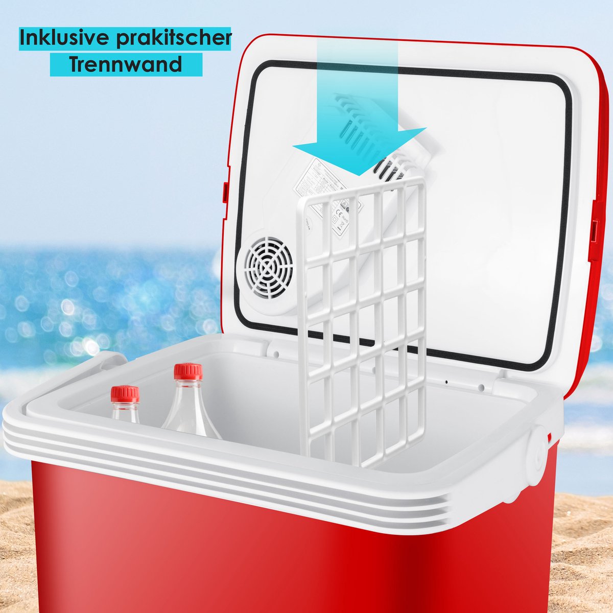 Koelbox Elektrisch – 12V en 230 volt - Coolbox - Frigobox - 32L – Rood