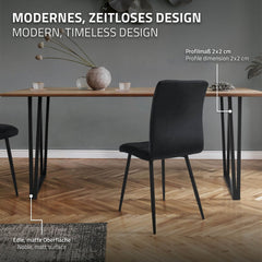 Tafelpoten - Metaal - 50x71,5 cm - Zwart - ML-Design