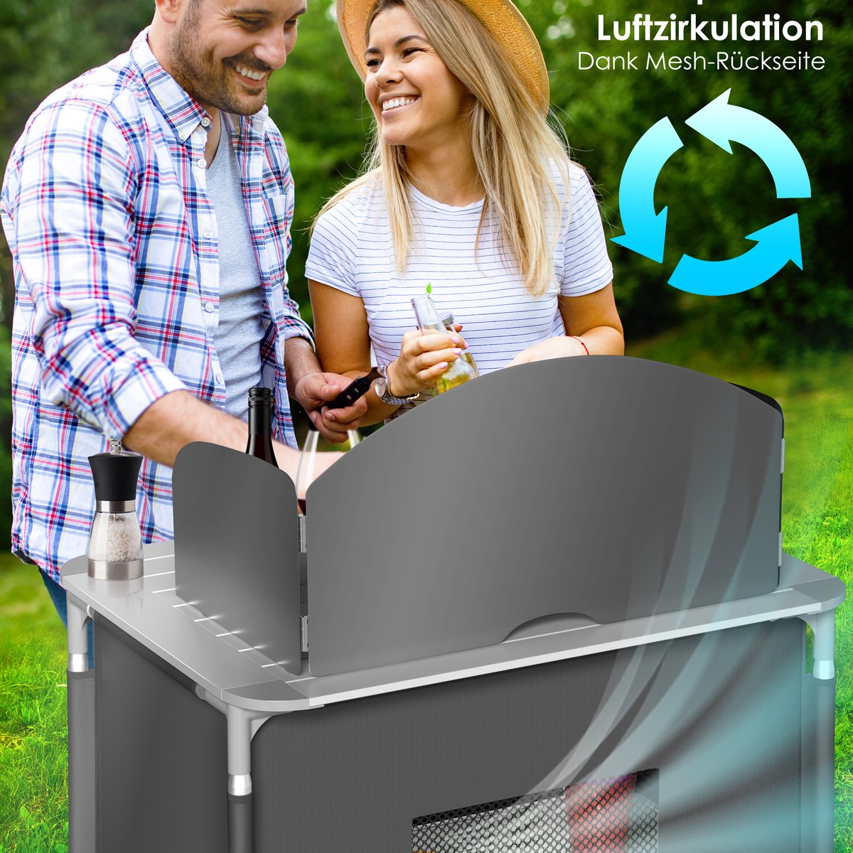 KESSER® Campingkeuken Opvouwbaar - Kampeerkeuken - Grijs