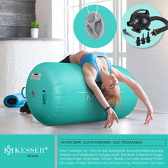 KESSER® Airtrack Turnmat - Gymnastiek Rol - 120x75cm - Mintgroen