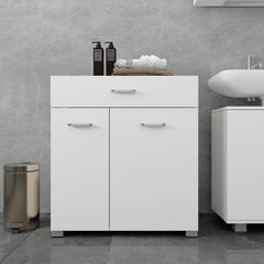 Wastafelkast - Wastafelmeubel - Wastafelonderkasten - 75x78,5x45 cm - Wit - ML-Design