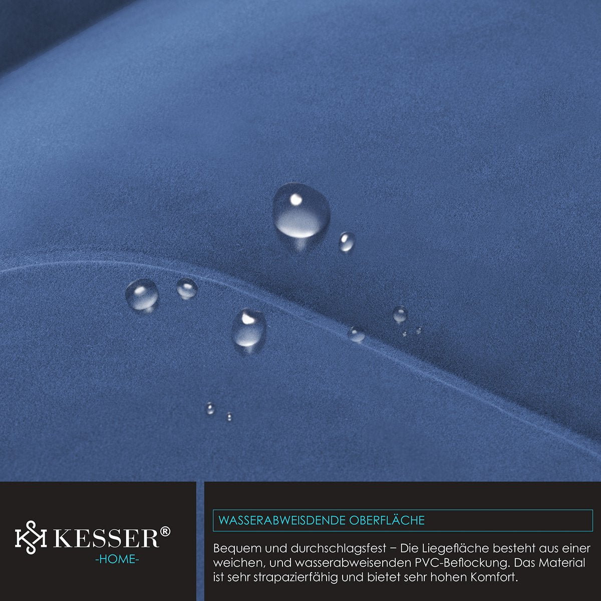 KESSER® Luchtbed - Opblaasbaar Matras - Elektrische Pomp - Blauw •