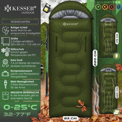 KESSER® Outdoor Slaapzak - voor volwassenen en kinderen - Groen